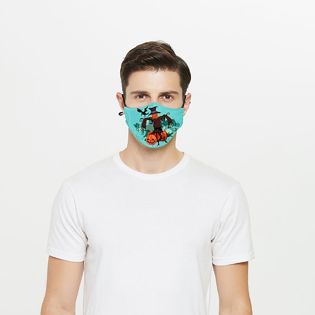  masque anti-poussière en coton lavable masque d'halloween coton lavable mignon masque de coton de noël
