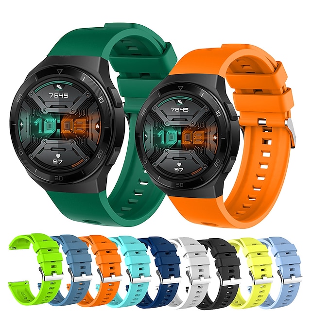  Horlogeband voor Huawei Huawei Watch GT 2e Siliconen Vervanging Band Zacht Ademend Sportband Klassieke gesp Polsbandje