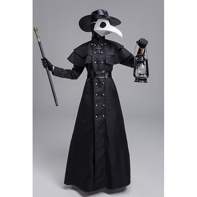 Plague Doctor Costume Cloak Halloween Couples Costumes Cosplay Medieval ...