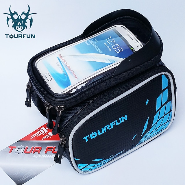  PROMEND Cell Phone Bag Bike Frame Bag Top Tube 6.2 inch Touch Screen Cycling for Cycling Blue Red Outdoor Exercise Cycling / Bike Bike / Cycling