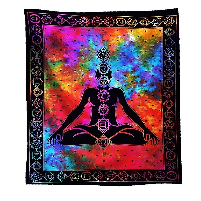  Mandala Bohemian Wall Tapestry Art Decor Blanket Curtain Hanging Home Bedroom Living Room Dorm Decoration Boho Hippie Indian Buddha Polyester Psychedelic