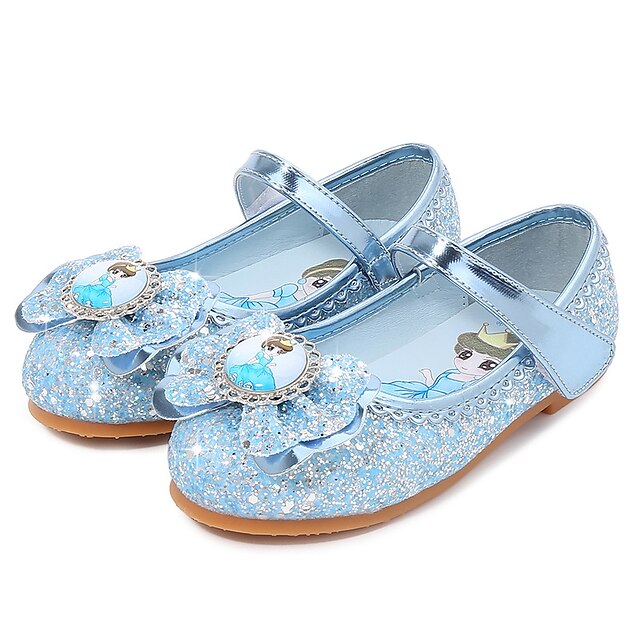  Princess Shoes Masquerade Girls' Movie Cosplay Sequins Purple Blue Pink Shoes Children's Day Masquerade