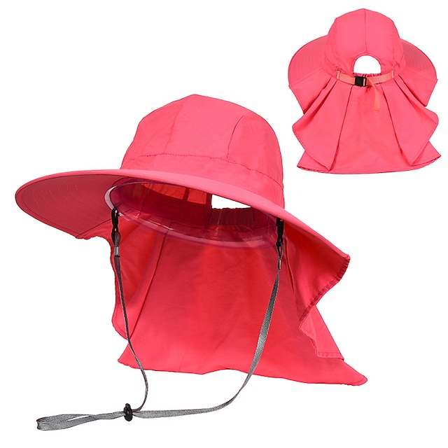  Cappello da sole Cappello da pesca Cappello da escursionismo Cappello Portatile Protezione Solare UV UPF50+ Estate Ampia tesa con patta al collo Per donna Pesca Attività