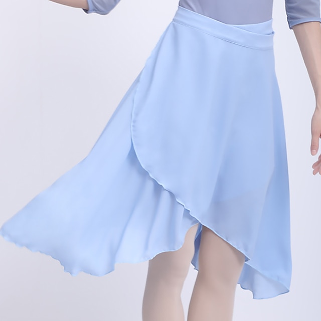  faldas de ballet transpirables fruncido vendaje rendimiento de entrenamiento de mujer alto poliéster