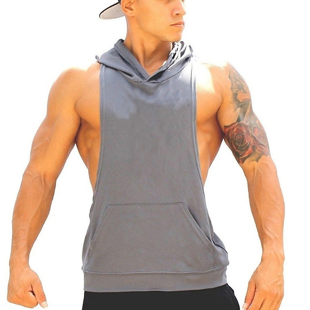 Sports & Outdoors Running, Jogging & Walking | Mens Running Tank Top Workout Tank Shirt Athletic Casual Cotton Breathable Quick 