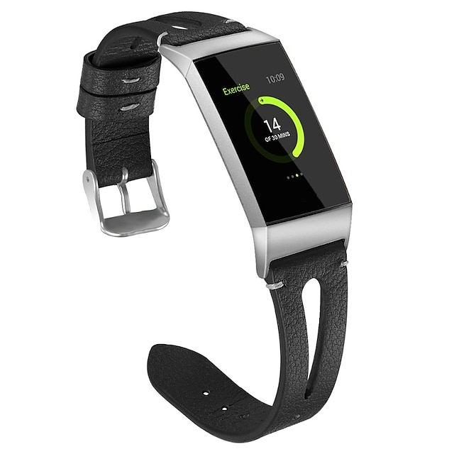  1 pcs Smartwatch-Band für Fitbit Ladung 3 / Ladung 3 SE / Ladung 4 PU - Leder Smartwatch Gurt Sportband Lederschlaufe Ersatz Armband
