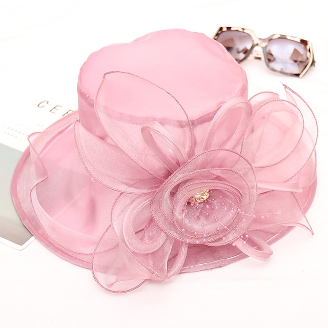 Women's Party Hat Party Wedding Street Flower Solid Color Wine Pink Hat Fall Winter Spring Summer