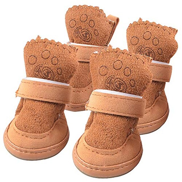 dog snow boots puppy dog shoes pet warm shoes antislip thicken puppy