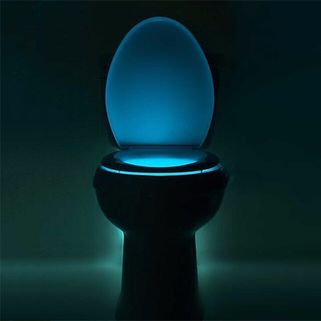  Toliet Light LED Waterproof Toliet Night Light 2pcs 1pc 8-color Human Body Motion Sensor PIR for Home Safety Kid Safety Elderly Safety