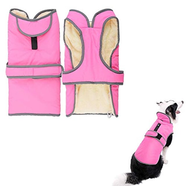 Toys & Hobbies Pet Supplies | dog coat waterproof reflective fleece lining cozy warm dog jacket winter cold weather outdoor appa