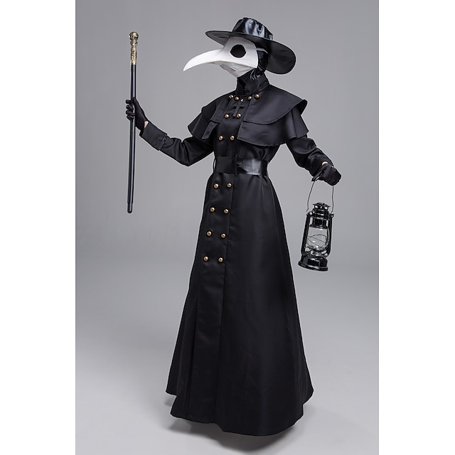 Plague Doctor Medieval Vacation Dress Cosplay Costume Solid Colored Men ...