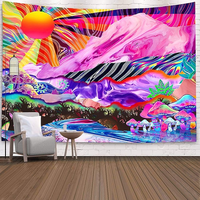 Home & Garden Home Decor | Psychedelic Abstract Wall Tapestry Art Decor Blanket Curtain Picnic Tablecloth Hanging Home Bedroom L