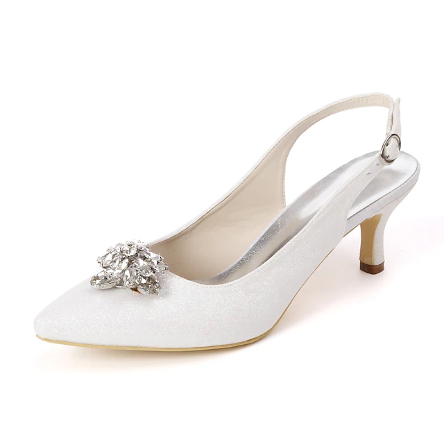 Women's Wedding Shoes Pumps Bling Bling Shoes White Shoes Dress Shoes ...