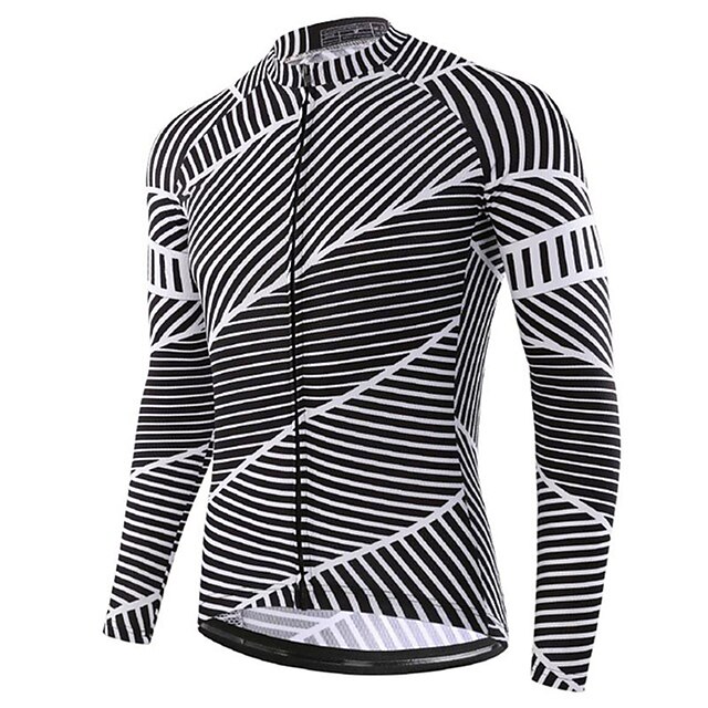  21Grams® Herren Langarm Fahrradtrikot Sommer Polyester Grau Lustig Fahhrad Trikot / Radtrikot Oberteile Bergradfahren Straßenradfahren UV-beständig Atmungsaktiv Rasche Trocknung Sport Bekleidung