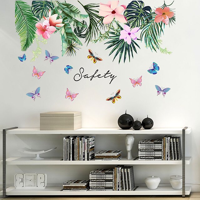 Leaf Print DIY Wall Stickers Decorative Wall Stickers, PVC Home