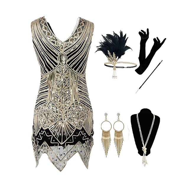 The Great Gatsby Roaring 20s 1920s Vintage Vacation Dress Flapper Dress ...