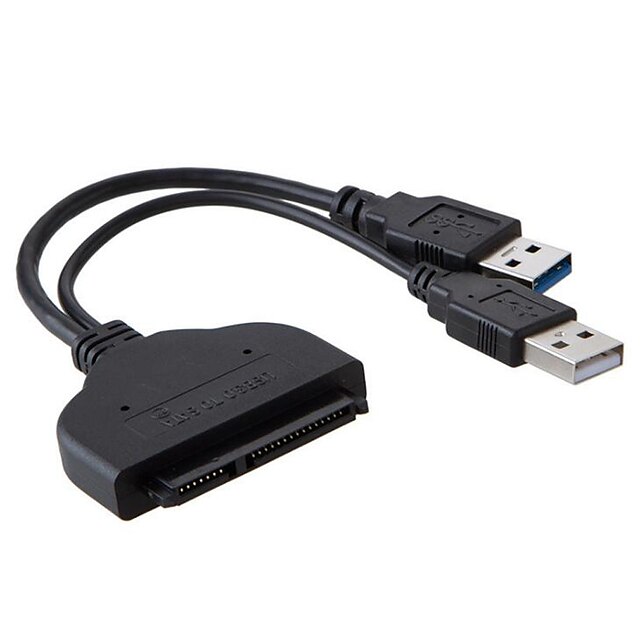  USB 3.0 إلى SATA III 22p 2.5 بوصة محول مشغل القرص الصلب مع معدل نقل كابل طاقة USB يصل إلى 6 جيجابايت / ثانية كحد أقصى