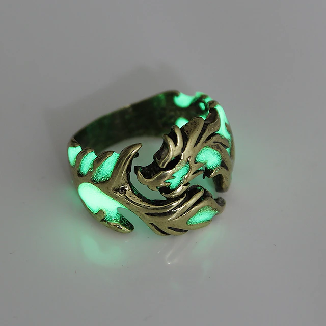 womens mens ring 1pc women and men allergy free glow in the dark ...