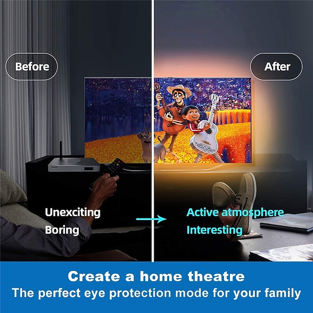 1 SET 3.28FT/16.4FT RGB LED Strip Light, USB 5V 5050SMD Patch Lights, 3 Key Controller For Home Decor Living Room Bedroom TV Bac - 39