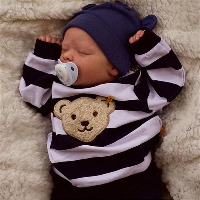  Bébé poupée reborn de 17,5 pouces& jouet pour tout-petit bébé garçon reborn bébé poupée saskia nouveau-né réaliste fait à la main simulation tête de disquette tissu silicone vinyle avec vêtements