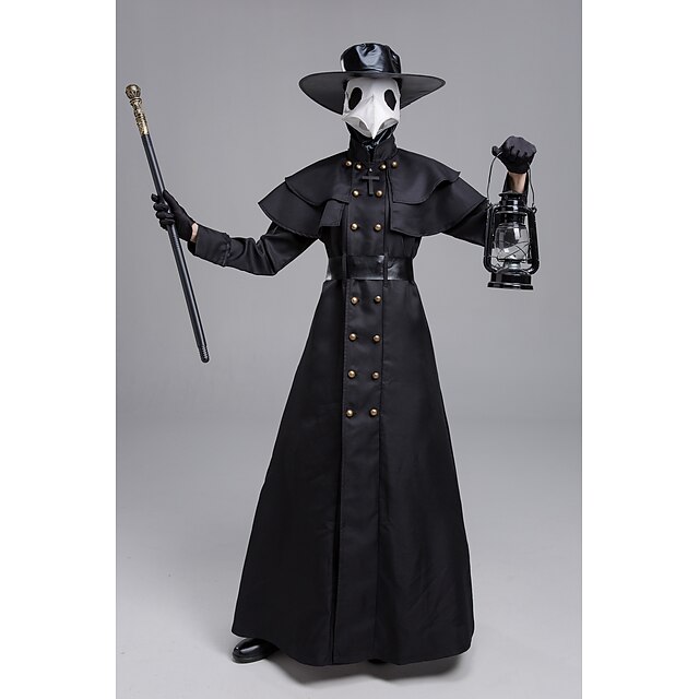  Plague Doctor Medieval Vacation Dress Cosplay Costume Solid Colored Men's Women's for Mardi Gras Festival Adults'