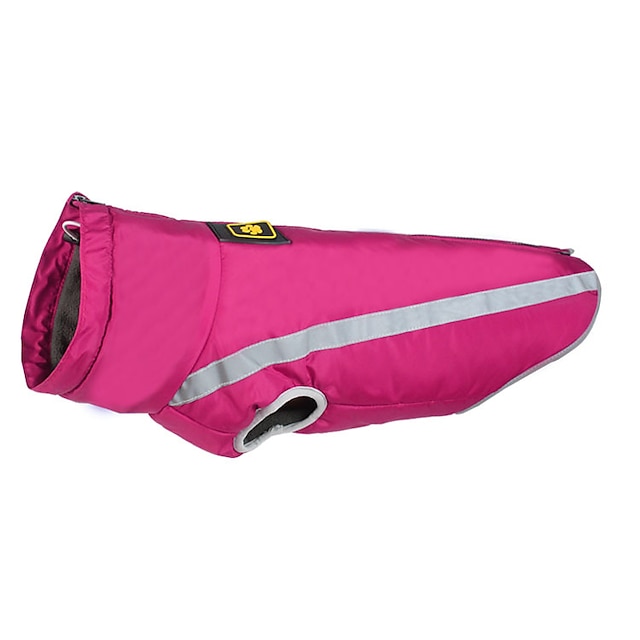 Casaco de lã quente para cães, casaco de inverno à prova d'água para cães, roupa de neve reflexiva para cães de médio porte