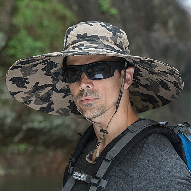 APAS Outdoor Large Brim Bucket Hat Quick-Dry & Breathable Mesh Fishing