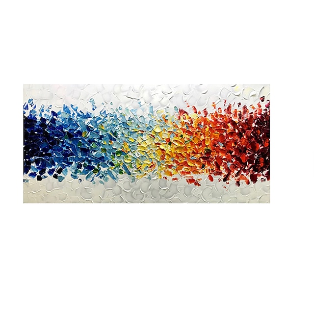  Hang festett olajfestmény Kézzel festett Vízszintes panoráma Absztrakt Csendélet Modern Anélkül, belső keret / Hengerelt vászon