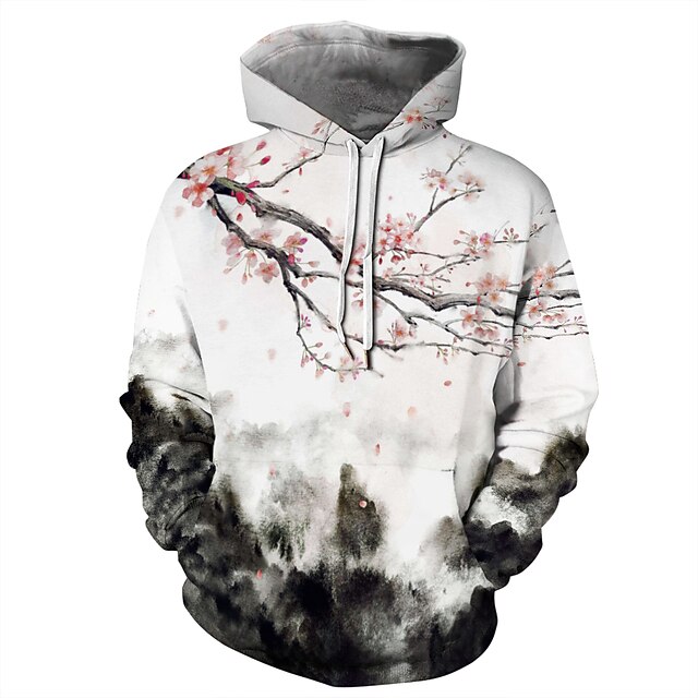 Men's Splicing Ink Painting Hoodie Hoodies Sweatshirt Streetwear Long Sleeve QYXH031 QYXH032 Designer4