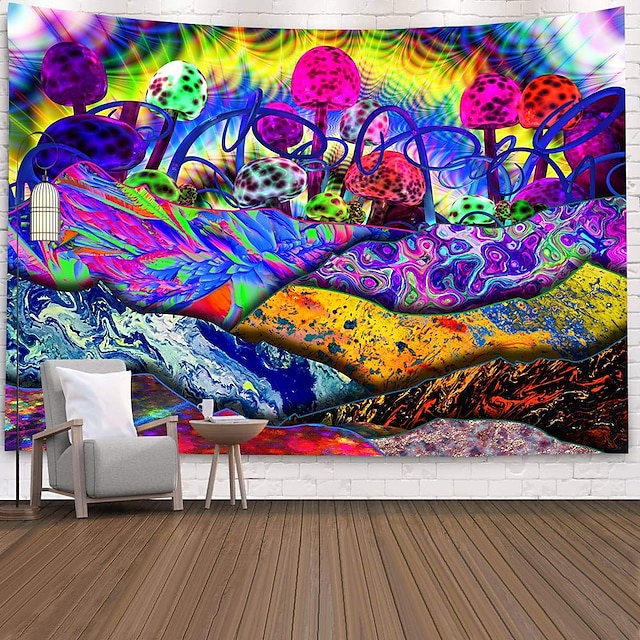 Home & Garden Home Decor | Psychedelic Abstract Wall Tapestry Art Decor Blanket Curtain Picnic Tablecloth Hanging Home Bedroom L