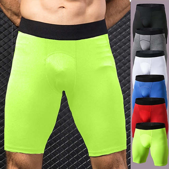 YUERLIAN Men's Compression Shorts Running Tight Shorts Sports Shorts Athletic Underwear Bottoms Patchwork Summer Fitness Gym Workout Performance Running Training Breathable Quick Dry Moisture Wicking
