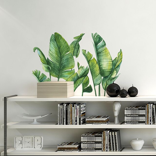 Vinyl DIY Green Tree Leaves Wall Stickers Removable Waterproof Wallpaper Decals Art Easy Peel