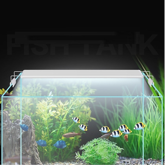  Super fino leds iluminação de aquário luz de plantas aquáticas extensível clipe à prova d'água na lâmpada para tanque de peixes