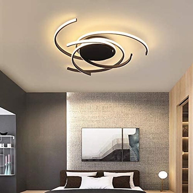  Luzes de teto de 1 luz de 56 cm LED com acabamentos geométricos pintados de alumínio design embutido luzes de montagem artísticas modernas luzes de quarto 110-240v reguláveis apenas com controle