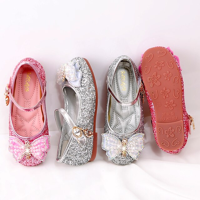 Shoes & Bags Kids Shoes | Girls Flats Glitters Comfort Mary Jane Flower Girl Shoes Patent Leather PU Glitter Crystal Sequined Je