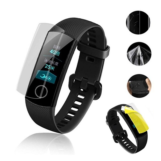 3/5Pcs TPU Protective Film Hydrogel Screen Protectors For Huawei Honor Band 5 4 