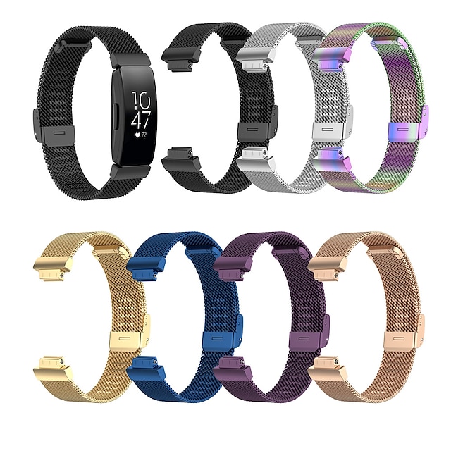  Bandă de ceas inteligent pentru Fitbit Fitbit Ace 2 Inspire 2 / Inspire / Inspire HR Fitbit inspiră resurse umane Fitbit inspira Fitbit Ace 2 Oțel inoxidabil Ceas inteligent Curea Banda de afaceri