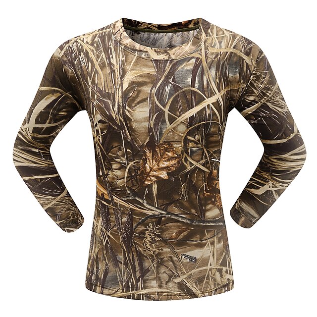 Breathable Long Sleeve T-Shirt Camouflage Quick-Drying Tops Hunting Fishing 