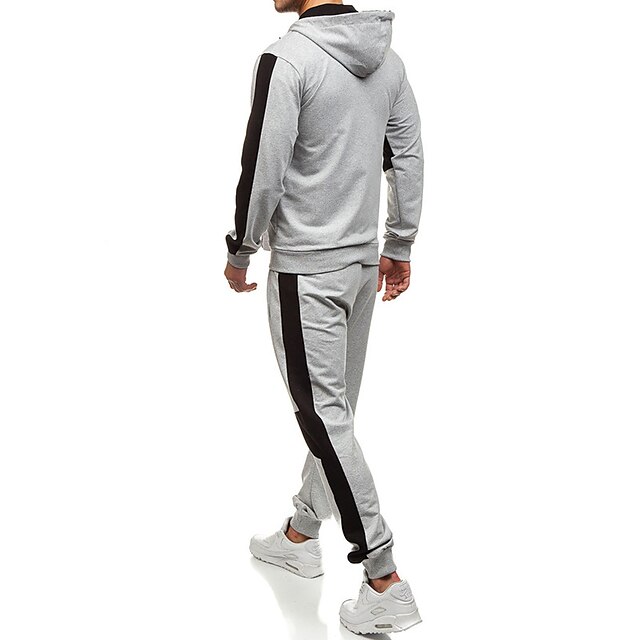 Sports & Outdoors Running, Jogging & Walking | Mens 2 Piece Full Zip Tracksuit Sweatsuit Casual Athleisure Winter Long Sleeve Co