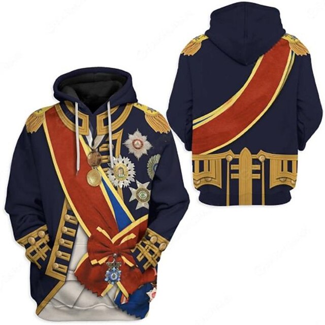 thumbnail image 2 of Napoleon Bonaparte Cosplay Hoodie - Historical Figure Pullover Sweatshirt For Men, Halloween Costume 2 of 9