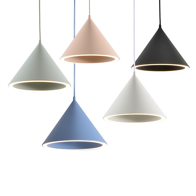 Lights & Lighting Pendant Lights | 25/32 cm LED Pendant Light Nordic Single Design Black White Green Blue Pink Country Modern Al