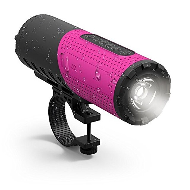  phare de vélo à LED avec haut-parleur bluetooth sans fil intégré - éclairage de vélo avant rechargeable et système de sonorisation - résistant aux intempéries et à l'eau - support de montage universel