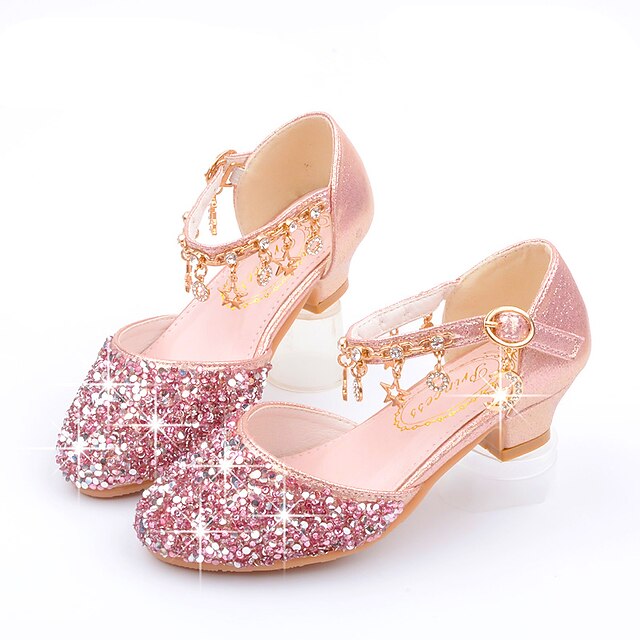 Chica Tacones Mocasín Zapatos para niña florista Zapatos de princesa Goma  PU Niños pequeños (4-7ys) Niños grandes (7 años +) Diario Fiesta y Noche  Paseo Pedrería Hebilla Lentejuela Rosa Dorado 8206990 2022 – $40.25