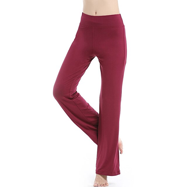 Women's Yoga Pants Flare Leg Bootcut 4 Way Stretch Quick Dry Moisture ...