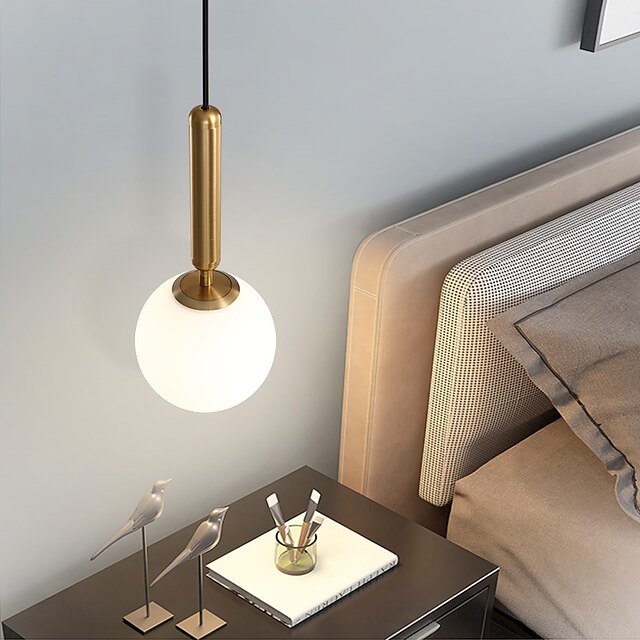 Lights & Lighting Pendant Lights | 15cm 20cm 25cm LED Pendant Light Nordic Single Design Globle Bedside Light Dining Room Bar Me