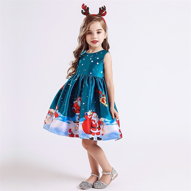 Toys & Hobbies Cosplay & Costumes | Santa Suit Dress Girls Kids Christmas Christmas Christmas Polyester Dress - HS19192