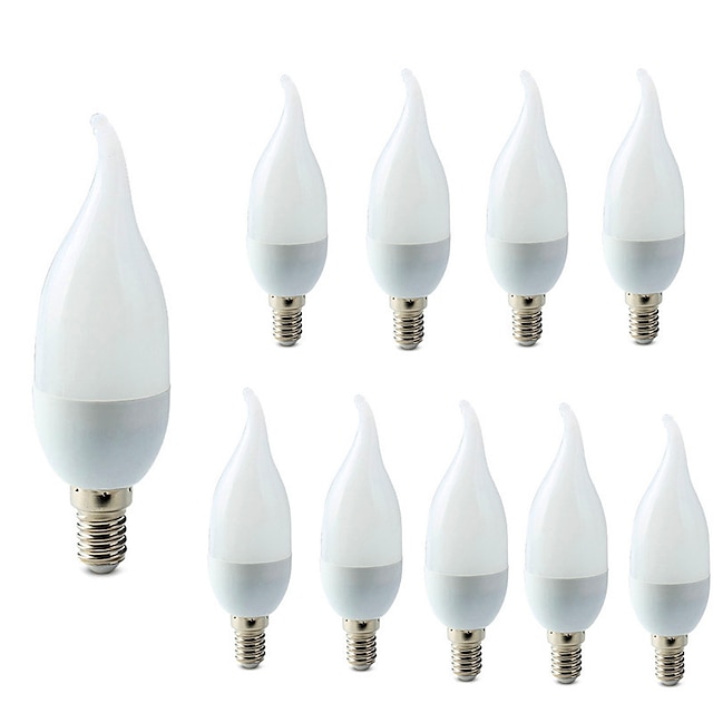 E14 E27 AC 220V Candle Flame Globe SMD 5730 LED Energy Saving Light Lamp Bulb