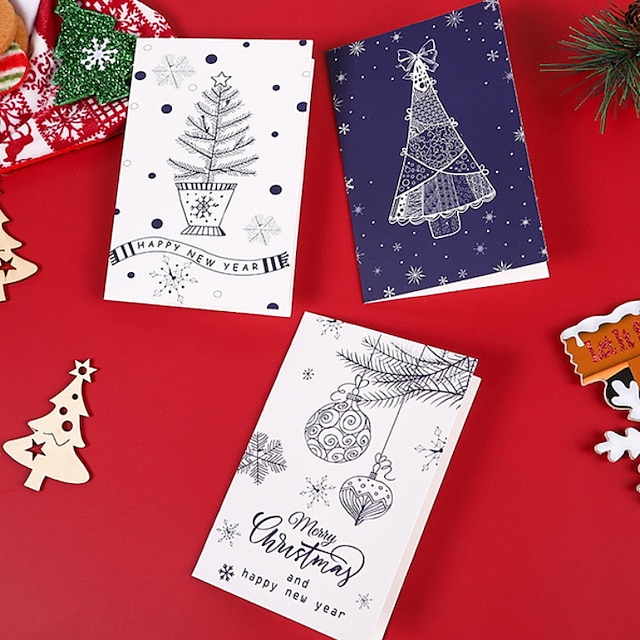 Home & Garden Home Decor | 6pcs 1 Set Christmas Decorations Christmas Ornaments Cards - ZH86989