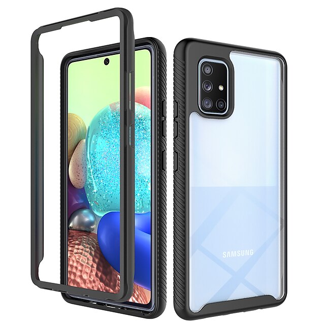  Phone Case For Samsung Galaxy S22 Ultra Plus Back Cover A71 5G A51 5G A21s Shockproof Translucent Armor Geometric Pattern Armor TPU PC
