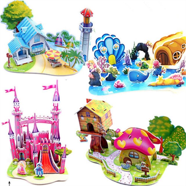 3D Puzzle Jigsaw Puzzle Model Building Kit Famous buildings Ship DIY Hard Card Paper Classic Anime Cartoon Kid's Unisex Boys' Girls' Toy Gift